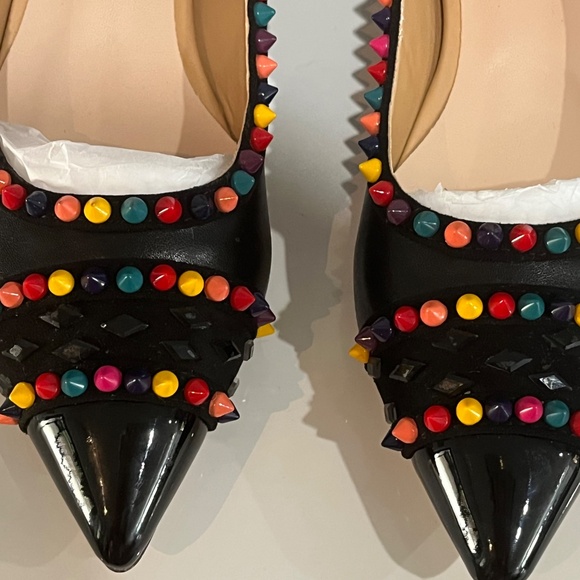 Multi Colored Faux Leather Flats - Picture 4 of 11